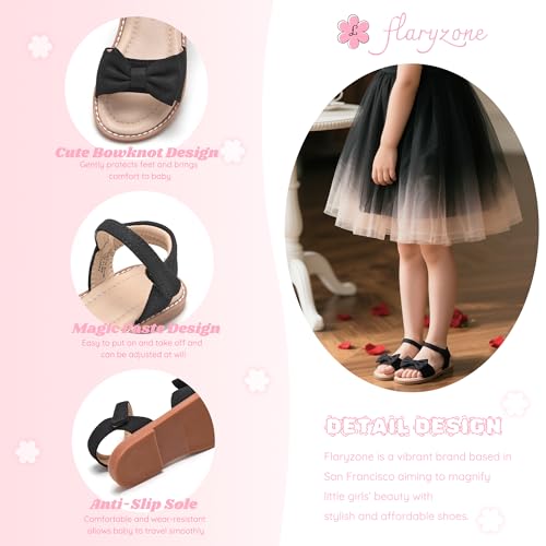 Flaryzone Girls Sandals Summer Flats Dress Sandals Shoes Toddler/Little Kid4