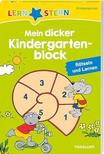 LERNSTERN. Mein dicker Kindergartenblock / 96 Seiten Rätselspaß /...