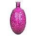 Produktbild GILDE Bodenvase Dschungel - Glas - Blattmotiv - Rund - Glänzend - Magenta - Höhe 59cm x Ø 29cm - wasserdichte Blumenvase