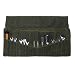 12 OZ Waxed Canvas Wrench Roll Up Organizer Tool Bag with 25 Pockets Waterproof Toll Roll Pouch for Handymen Plumber Craftsmen (CYGJB37) (Army Green)