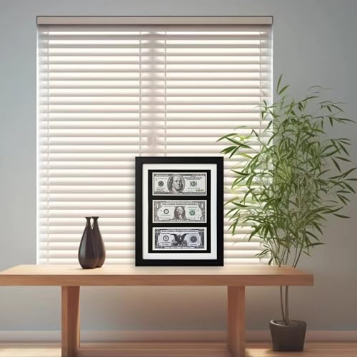 First Dollar Bill Frame, Real Glass, Easel and Wall Mount, Multi Dollar Bill Display, black, 12.2 x 9.83 inches - Image 4