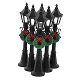 SUPVOX 6個 ドールハウスの装飾 マイクロランドスケープ街路灯 ドールハウス街灯 クリスマスランプ 街灯の置物 Diy クリスマスドールハウス 屋内 プラスチック