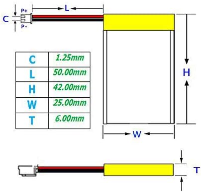 Miniatura 4 de BrightTea Batería recargable Li-ion Li-Po de la batería del polímero de iones de litio de la batería de 3.7V 700mAh