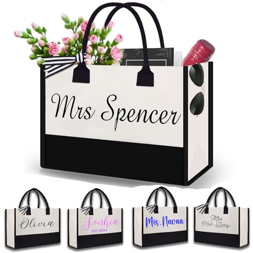 Bolsa Tote personalizada de lona de algodón miniatura 1
