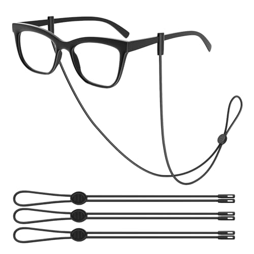 FOFALY Glasses Strap 3Pcs, Adjustable Eyeglasses String Holder Strap Cord, Glasses Retainer for Sports, Eyeglass Holders Around Neck, Glasses Chain For Women Men Kids
