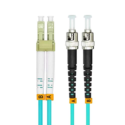 Image of 30Meters 100ft LC to ST Duplex 50 /125 10G OM3 Multi-Mode Fiber Optic Cable Jumper Optical Patch Cord LC-ST