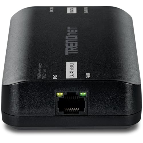Image of TRENDnet 10G PoE+ Injector, TPE-315GI, Convert Non-PoE Port to a PoE+ Port, 10GBASE-T Compliant, Up to 100m (328 ft.), Black