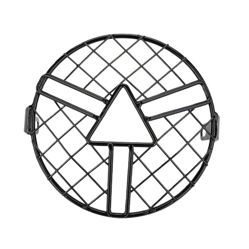 Couvercle protection phare de moto universel et grille noire optique ronde