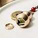 GJMY Feng Shui Coins with Brass Calabash Wu Lou Key Chain for Longevity Travel Safely Wealth Porsperity Success and Good Luck with Blessing Paper in it