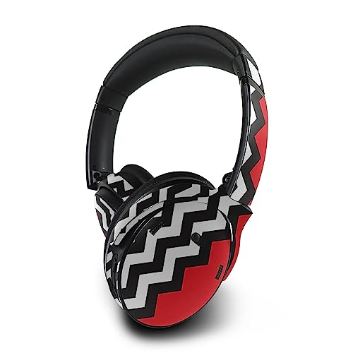 Image of MightySkins Skin Compatible with Bose QuietComfort 45 Headphones - Red Chevron | Protective, Durable, and Unique Vinyl Decal wrap Cover | Easy to Apply, Remove, and Change Styles | Made in The USA