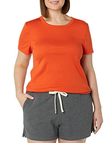 Image of Amazon Essentials Women's Slim-Fit Short-Sleeve Crewneck T-Shirt, Pack of 2