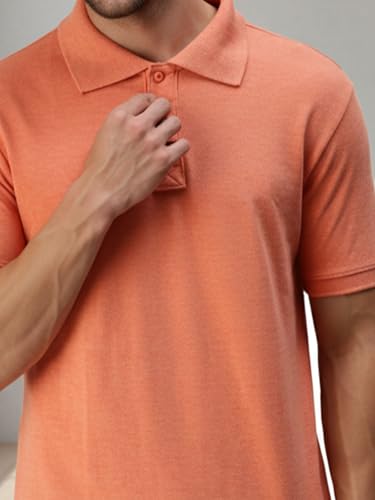Image of Lux Cozi Men's Cotton Solid Polo Tshirt | Collar Tshirts | Half Sleeves | Stylish & Premium All Day Wear | Pack of 1