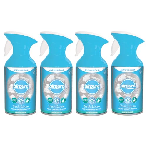Image of Airpure & Fresh Trigger Air Freshener Spray 4 Pack (Fresh Linen)