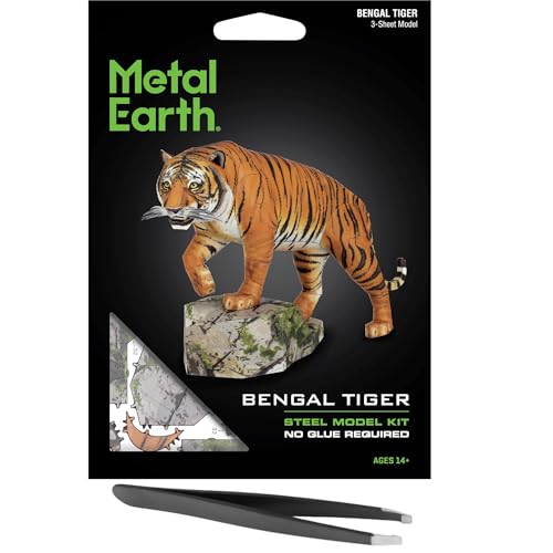 Kit modélisme 3D tigre du Bengale en métal Fascinations Metal Earth avec pince