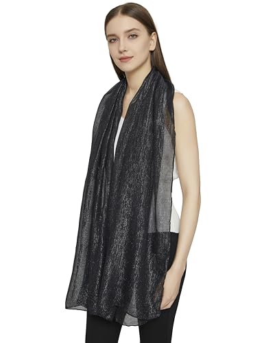 PANTONIGHT Women's Fashion Scarf Sparkling Evening Shawl Lightweight Wedding Shawl Head Scarf and Wraps for Party (2701)3