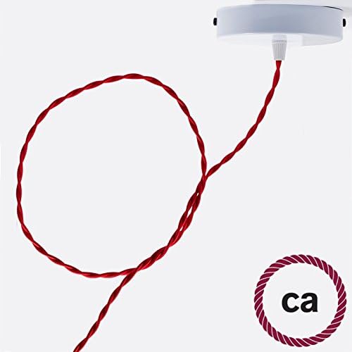 CA Creative Cables Red Rayon Covered Twisted Electric Cable 2x18 AWG - TM09-100ft, 2 x 18 AWG