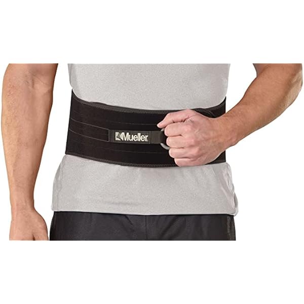 Mueller Adjustable Back and Abdominal Support, Black, One Size