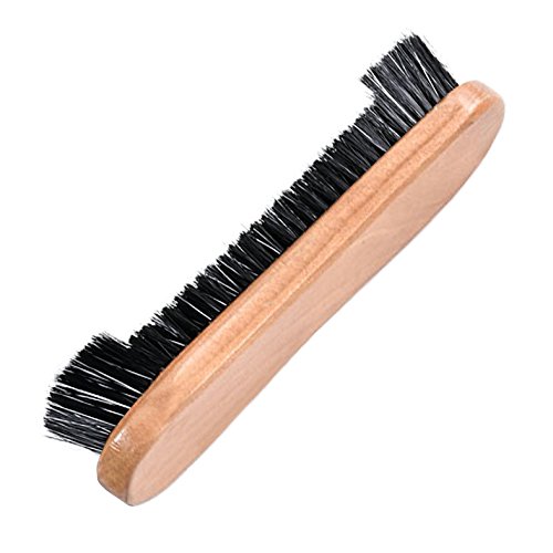 OESS Billiard Pool Table Rail Brush Wooden Handle Nylon Bristles Set with Cue Shaft Slicker Cloth Oak Finish Wood