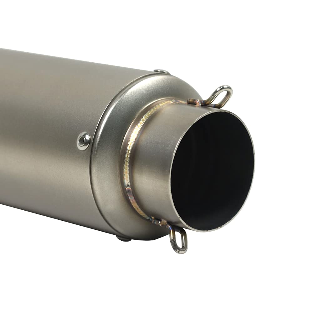 Shkalacar Universal de la Moto Escape51 mm, Escape Motoscooter Suciedad Bicicleta Silenciador Tubo de Acero Inoxidable