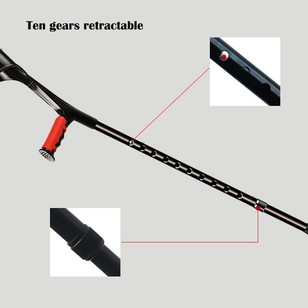 Muletas de antebrazo, muletas de brazo plegables ajustables, ergonómicas y livianas con asas de goma para bastón resistente y antideslizante para adultos