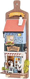 Rolife Miniature Dolls House Kits to Build for Teens Adults DIY 3D Wooden Dollhouse with Furniture (Aroma Toast Lab)