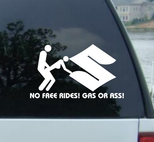 NO FREE RIDES decal for SUZUKI GSX-R 750 600 1000 1300 KATANA HAYABUSA BOULEVARD GSXR BURGMAN 650 XL-7 GRAND VITARA SX4 FORENZA AERIO Katana Bandit GS RM GSX DR-Z 750 250 600 hayabusa gsxr 250 400 450 burgman ltr ltz 4x4 Tracker Samurai Grand Vitara Sidekick 400 Vinson King Quad Eiger Ozark Quadracer EQUATOR FORENZA KIZASHI SX4 XL7 JLX AERIO
