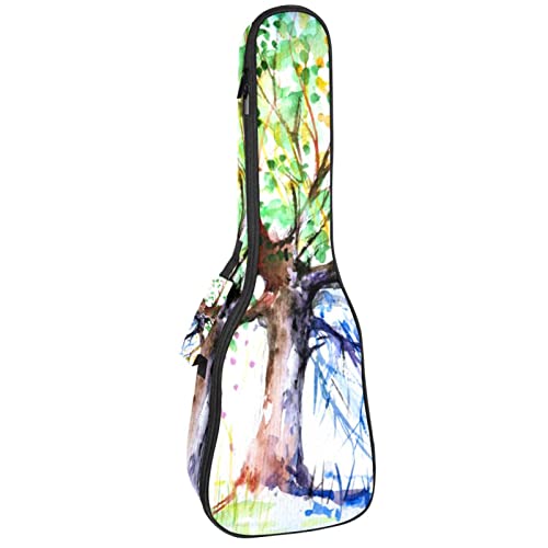 Étui ukulélé ténor de haute protection rembourré au motif quatre saisons
