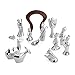 Nambe Miniature Nativity Figures - Holy Family with Arch