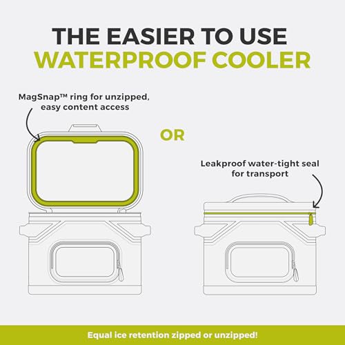 Image of CORE Magnetic Leak Proof Soft Cooler with Waterproof Zipper | Insulated Bag Portable Ice Chest Box | Best Soft Cooler for Food & Beverages for Tailgating, Car Camping, Travel, and Family Beach Picnics