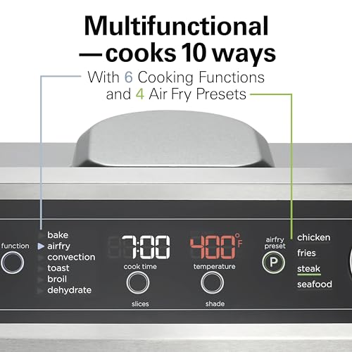 Hamilton-Beach-Digital-Toaster-Oven-Air-Fryer-Combo-10-Ways-to-Cook-4-Preset-Functions-Stay-On-1800-Watts-LED-Capacitive-Touch-Controls-2-Rack-Positions-Fits-12-Pizza-Black-Stainless-Steel