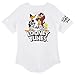 Looney Tunes Ladies Baseball Jersey - Lola Bunny, Tweety, Bugs and Taz Mesh Button Down Baseball Jersey (White, Medium)