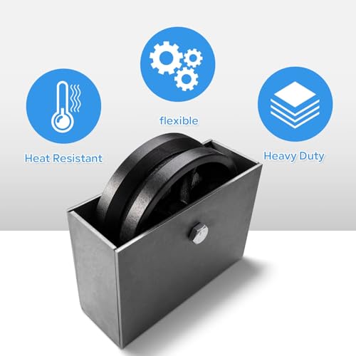 Handsammu 6"x 2" V-Groove Wheel with Box - cast Iron Wheel,Capacity up to 2000 Lb. Use for Slide Gate,Rolling Door with V-Track(2 Wheel with Box) by Handsammu - Image 5