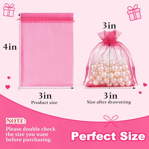 Image of Crweety 50 Pack 3x4 Inch Assorted Color Organza Bags, Vibrant Mix of 10 Colors Mesh Gift Bags for Wedding Favors, Birthday Party Favor, Treat, Candy Jewelry Sachet Packaging & Graduation Gifts