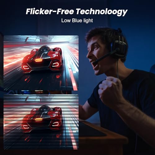 FIAHNG 1 Gaming Monitor 24 Inch FHD 1080P Computer Monitor 165Hz VA 1ms Built-in Speakers, FreeSync, Ultra-Thin PC Monitor, VESA Compatible, Tilt Adjustable, Eye Care Technology, HDMI/DP - Monitor - Immagine 6