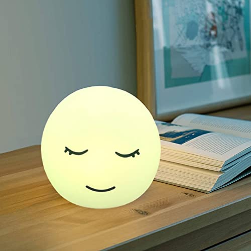 Breathing lamp Guided Visual Meditation Tool for Mindfulness, Slow Your Breathing & Calm Your Mind for Stress & Anxiety Relief, 3 Color and 478 Seconds Breathing Mode Silicone Cute Smiley face lamp - Image 7