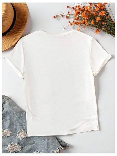 Image of RoseSeek Women's Beaded Sequin Tops Bowknot Bow T Shirt Short Sleeve Crewneck Trendy Tee Top Y2k Tops