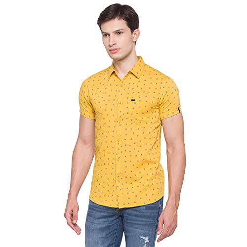 Image of Spykar Men's Printed Slim Fit Shirt
