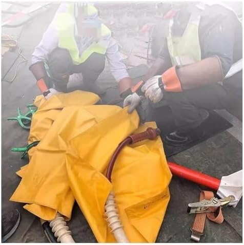Manta aislante de resina con pinza de sujeción para baja tensión