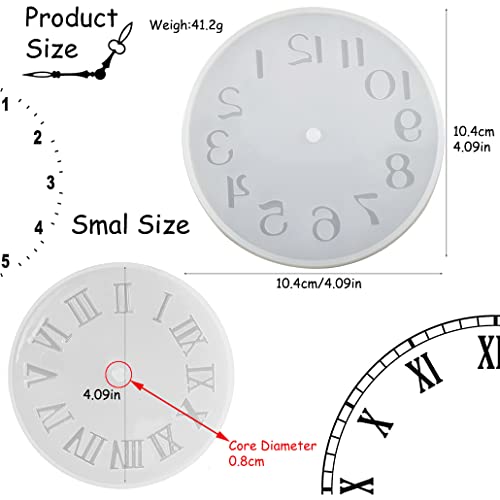Isuperb 3Pcs Clock Resin Molds Roman Numerals Constellation Number Clock Silicone Mold Epoxy Clock Mold For Resin, Polymer Clay, Gum Paste Handmade Diy Wall Clack Art Decoration(3 Small Clock Molds) #TOP6