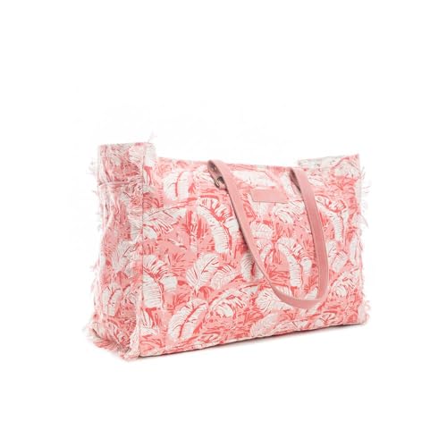 Myra Bag Western Leather Weekender Bag for Women - Upcycled Canvas Shoulder Handbag2