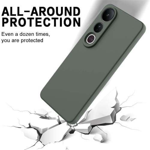 Image of Back Cover for Vivo V50 Lite 5G / V50 Lite 4G | Full Camera Protection | Premium Liquid Silicon Case | Flexible Bumper Case for Vivo V50 Lite 5G / V50 Lite 4G (Military Green)