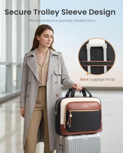 LOVEVOOK Laptop Briefcase for Women, Computer Messenger Shoulder Bags - 5