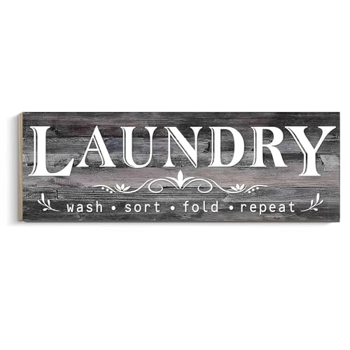 Laundry Sign, Solid Wood Laundry Room Decor, Rustic Signs Wall