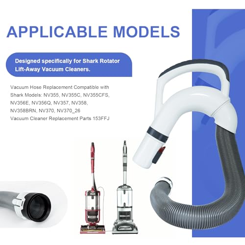 Image of Upgraded Replacement Hosehandle for Shark Navigator Rotator Lift-Away Vacuums for Series NV355, NV355C, NV355CFS, NV356E, NV356Q, NV357, NV358, NV358BRN, NV370, NV370 26 (White)