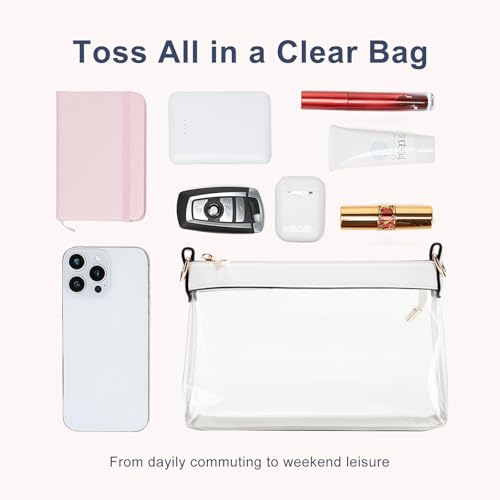 Image of Wuflyover Clear Bag for Stadium Events, Clear Purse for Women