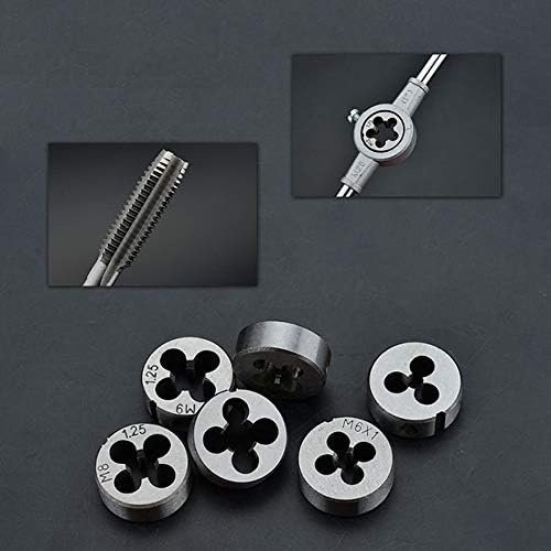 Hetkrishi 20pcs Metric Tap and Die Set Thread Tool M3 to M12 Thread Repair Plug Metric Wrench Die Holder 3
