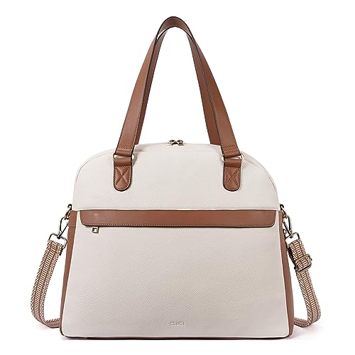 Image of CLUCI Weekender Bag for Women Beige with Brown