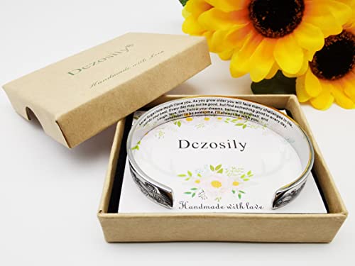 Dczosily Inspirational Bracelet Cuff Bracelets For Women Stainless Steel Jewelry Bracelets Motivational Bangles Personalized Gifts For Best Friend (10Mm-Never Forget How Much I Love You.) #TOP5