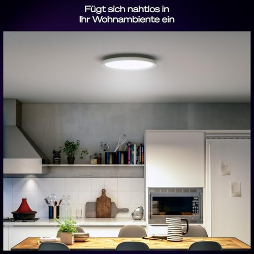 Philips Hue Aurelle White Ambiance Round 24.5W Panel Light, white, Bluetooth, Works with Alexa, Google Assistant and Apple HomeKit, New Generation 3