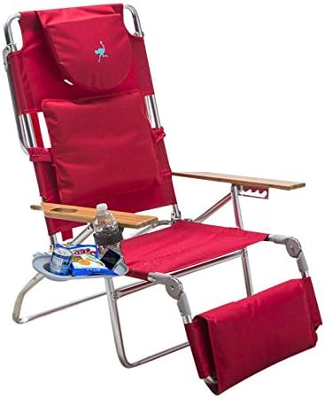Ostrich Padded 3 N 1 Beach Chair Lounger with Side Tray